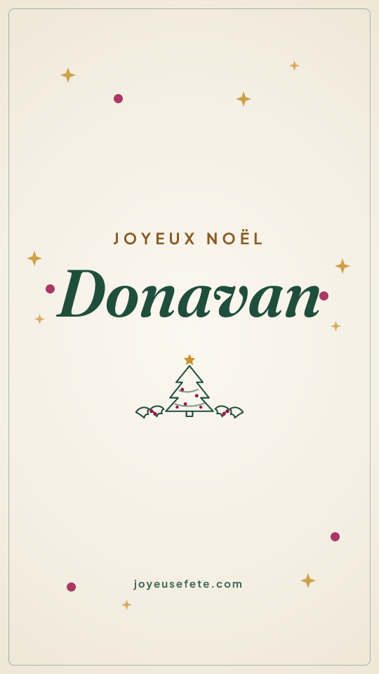 Image « Joyeux Noël Donavan » au format story