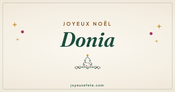 Image « Joyeux Noël Donia » au format large