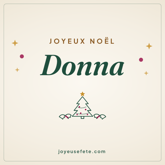 Image carrée « Joyeux Noël Donna » pour WhatsApp