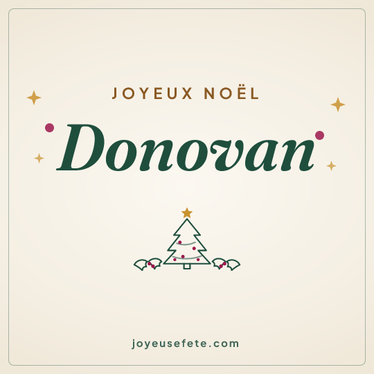 Image carrée « Joyeux Noël Donovan » pour WhatsApp