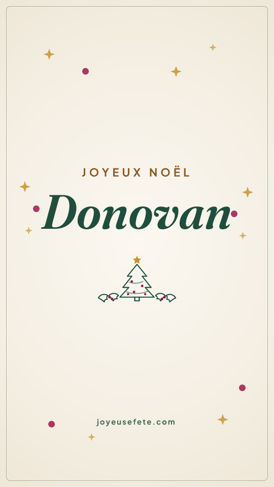 Image « Joyeux Noël Donovan » au format story
