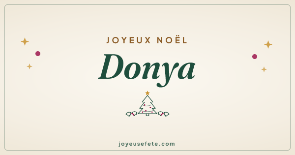 Image « Joyeux Noël Donya » au format large