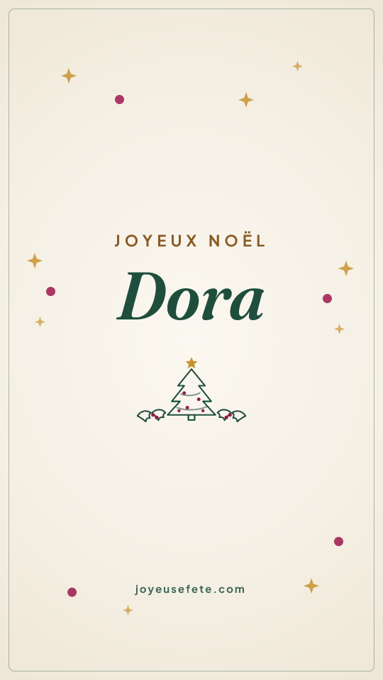 Image « Joyeux Noël Dora » au format story