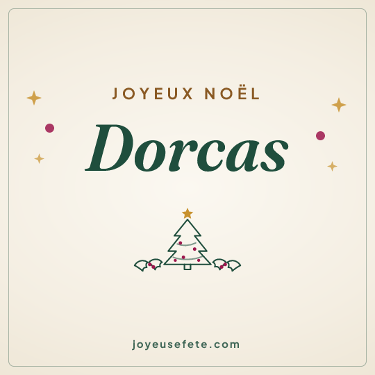 Image carrée « Joyeux Noël Dorcas » pour WhatsApp