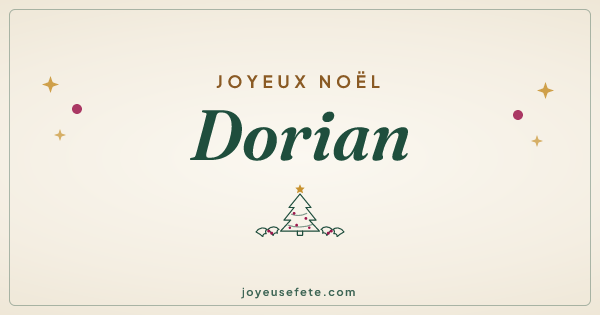 Image « Joyeux Noël Dorian » au format large