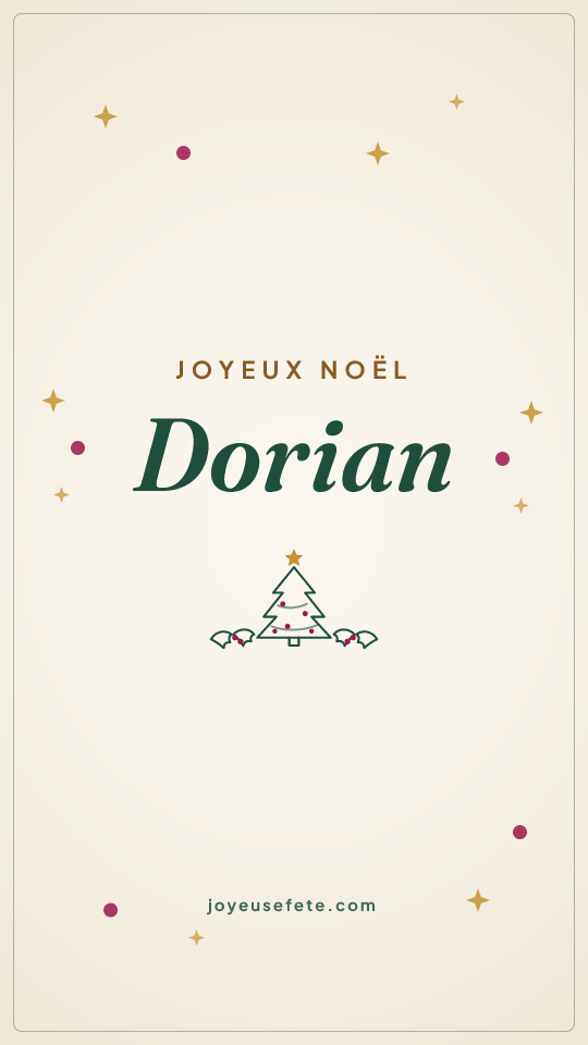 Image « Joyeux Noël Dorian » au format story