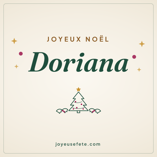 Image carrée « Joyeux Noël Doriana » pour WhatsApp