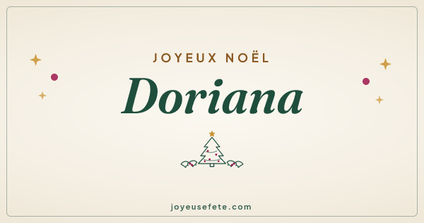 Image « Joyeux Noël Doriana » au format large