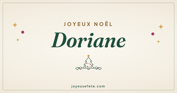 Image « Joyeux Noël Doriane » au format large