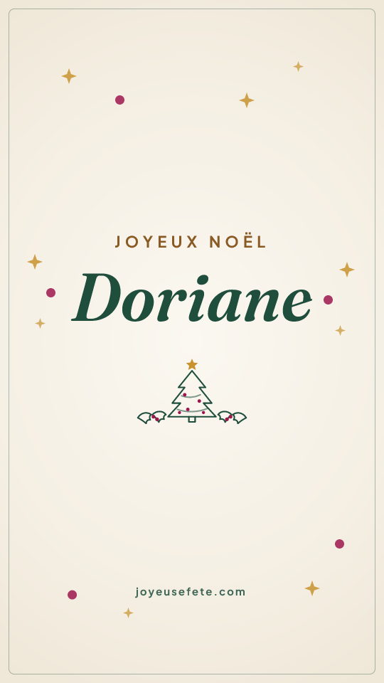 Image « Joyeux Noël Doriane » au format story