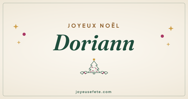 Image « Joyeux Noël Doriann » au format large