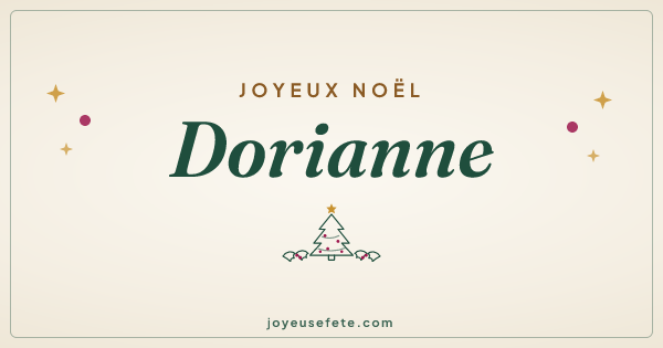 Image « Joyeux Noël Dorianne » au format large
