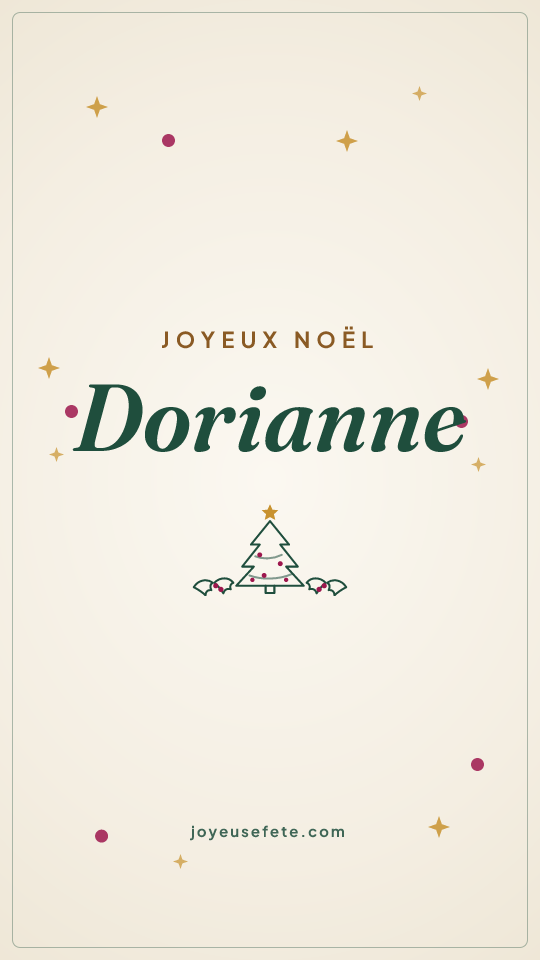 Image « Joyeux Noël Dorianne » au format story