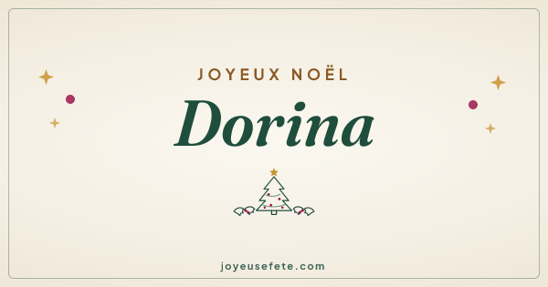 Image « Joyeux Noël Dorina » au format large