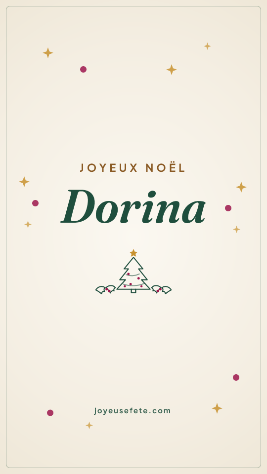Image « Joyeux Noël Dorina » au format story