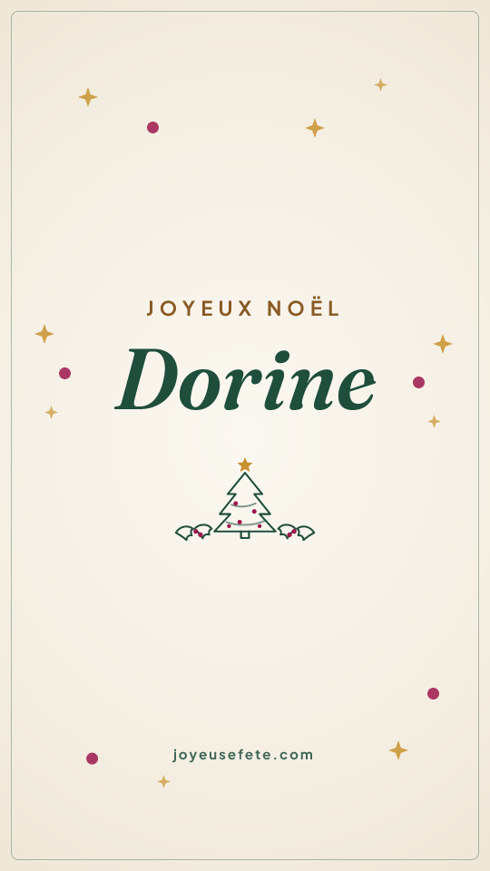 Image « Joyeux Noël Dorine » au format story