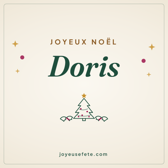 Image carrée « Joyeux Noël Doris » pour WhatsApp