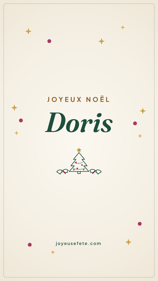 Image « Joyeux Noël Doris » au format story