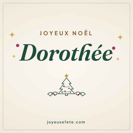 Image carrée « Joyeux Noël Dorothée » pour WhatsApp