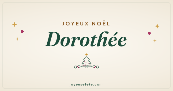 Image « Joyeux Noël Dorothée » au format large