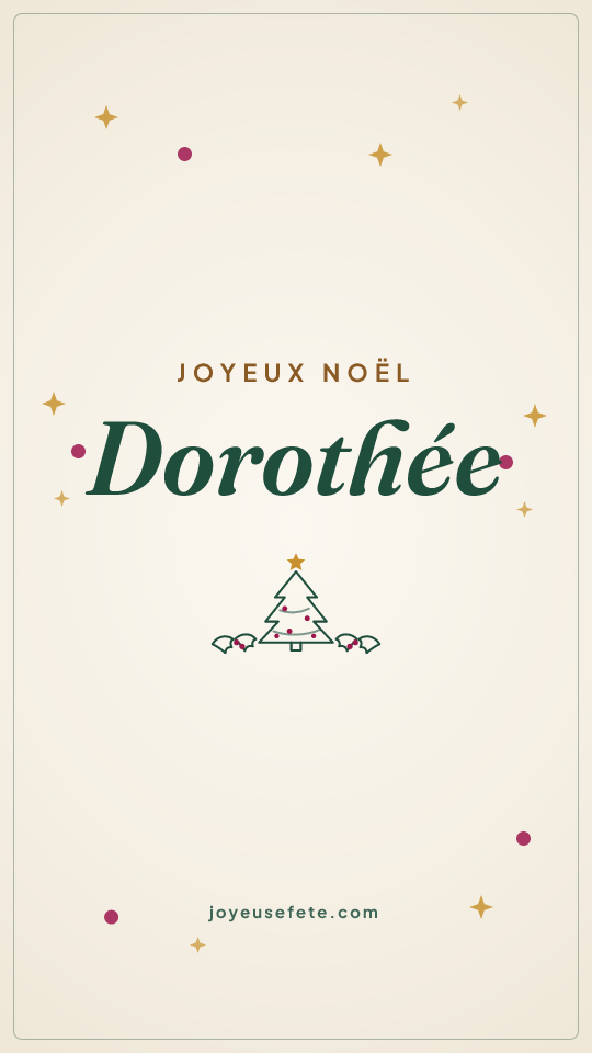 Image « Joyeux Noël Dorothée » au format story