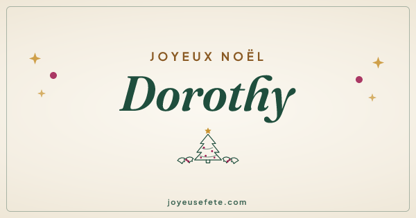 Image « Joyeux Noël Dorothy » au format large