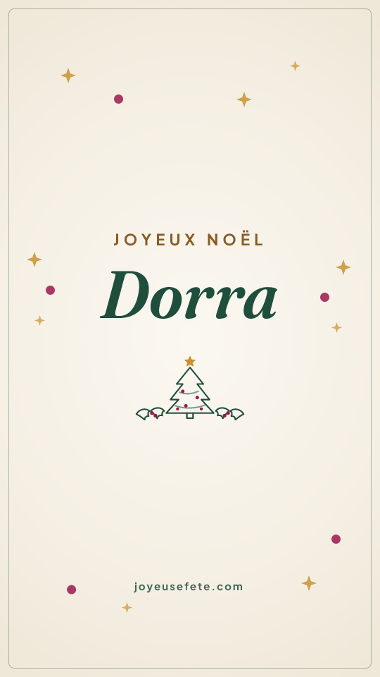 Image « Joyeux Noël Dorra » au format story