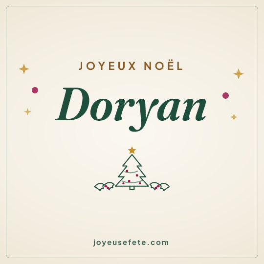 Image carrée « Joyeux Noël Doryan » pour WhatsApp
