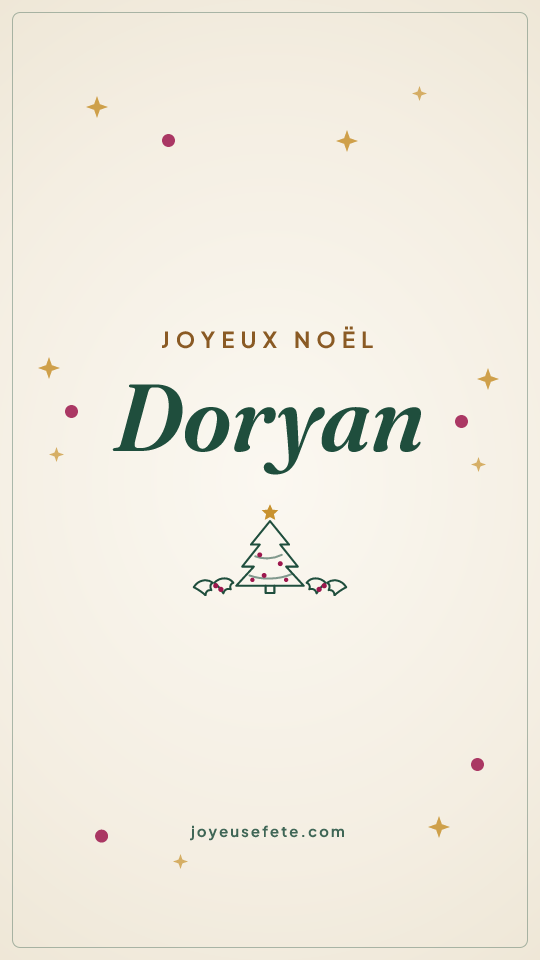 Image « Joyeux Noël Doryan » au format story
