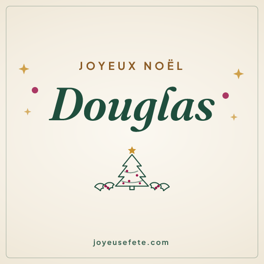Image carrée « Joyeux Noël Douglas » pour WhatsApp