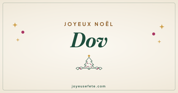 Image « Joyeux Noël Dov » au format large