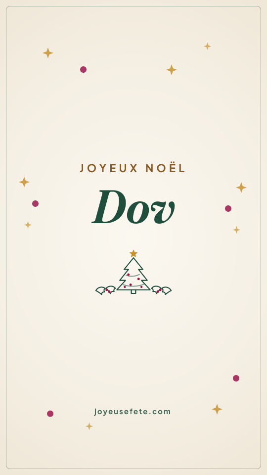 Image « Joyeux Noël Dov » au format story