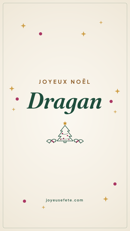 Image « Joyeux Noël Dragan » au format story