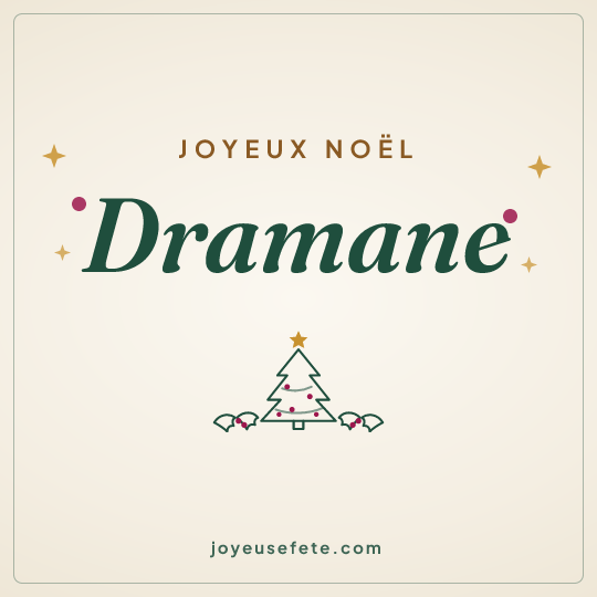 Image carrée « Joyeux Noël Dramane » pour WhatsApp