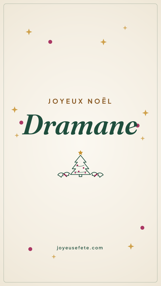 Image « Joyeux Noël Dramane » au format story