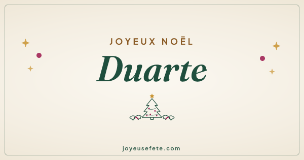 Image « Joyeux Noël Duarte » au format large