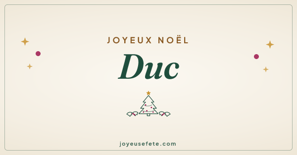 Image « Joyeux Noël Duc » au format large