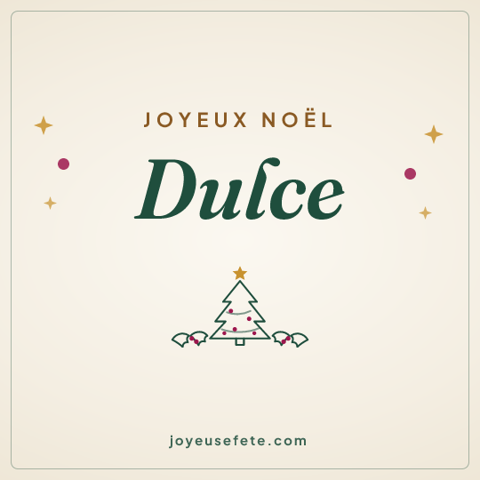 Image carrée « Joyeux Noël Dulce » pour WhatsApp
