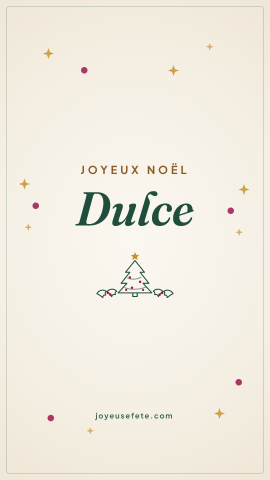 Image « Joyeux Noël Dulce » au format story