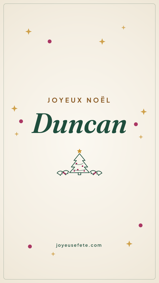 Image « Joyeux Noël Duncan » au format story