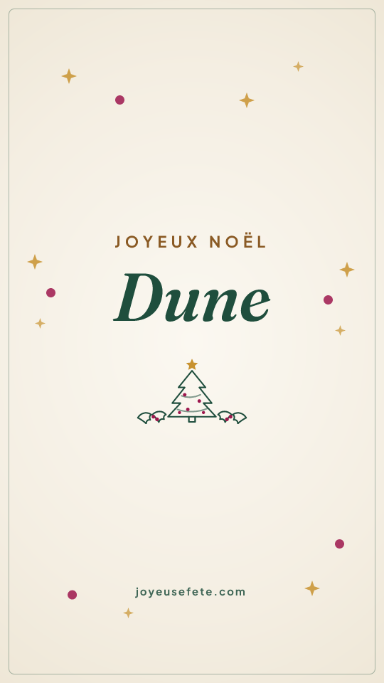 Image « Joyeux Noël Dune » au format story