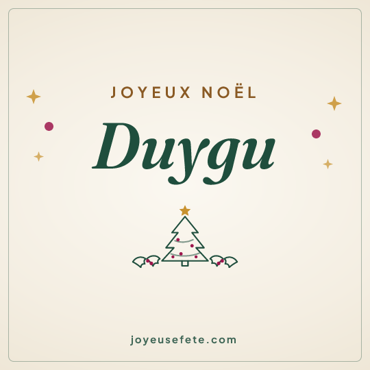 Image carrée « Joyeux Noël Duygu » pour WhatsApp