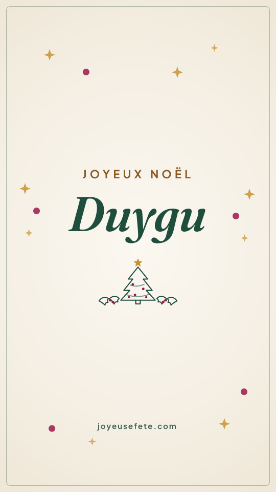 Image « Joyeux Noël Duygu » au format story
