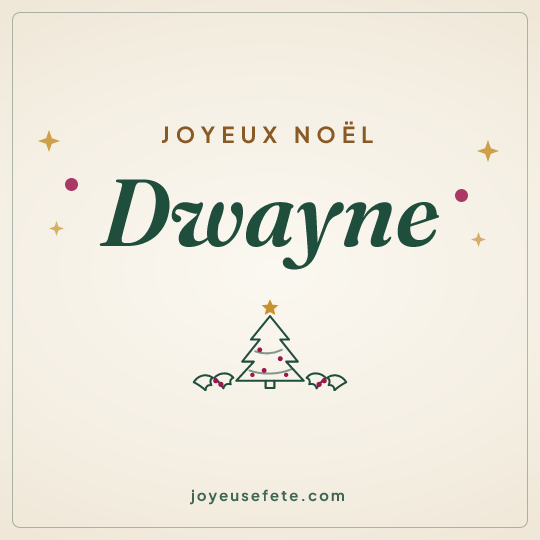 Image carrée « Joyeux Noël Dwayne » pour WhatsApp