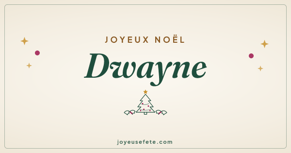 Image « Joyeux Noël Dwayne » au format large