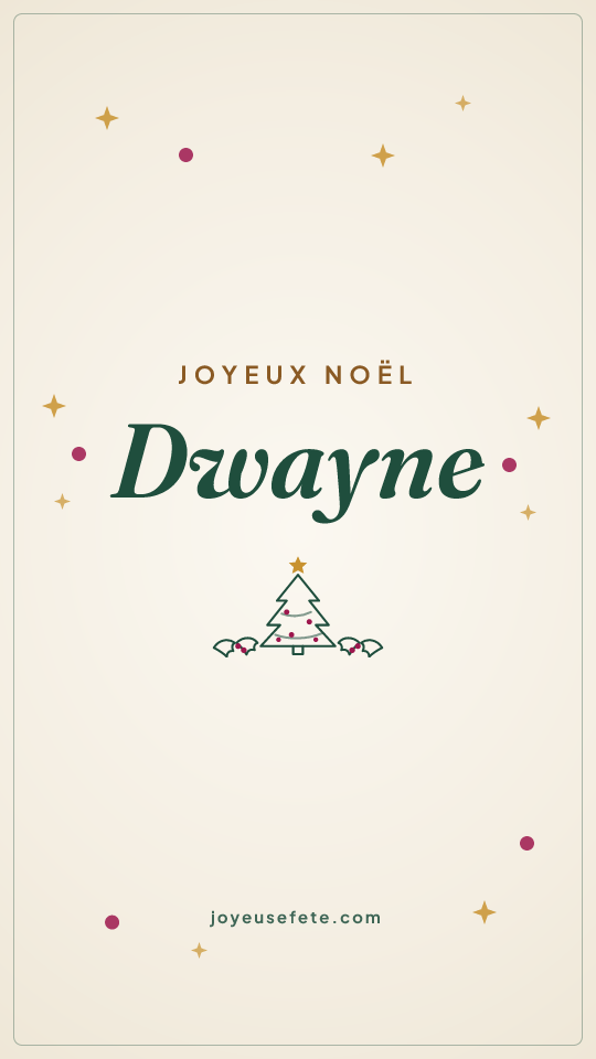 Image « Joyeux Noël Dwayne » au format story