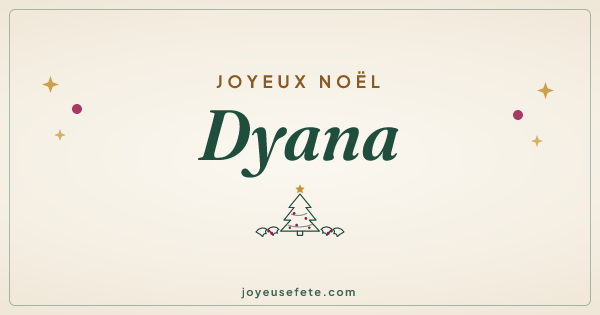 Image « Joyeux Noël Dyana » au format large