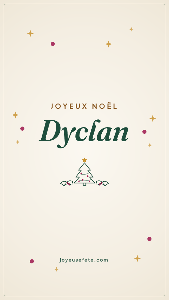 Image « Joyeux Noël Dyclan » au format story