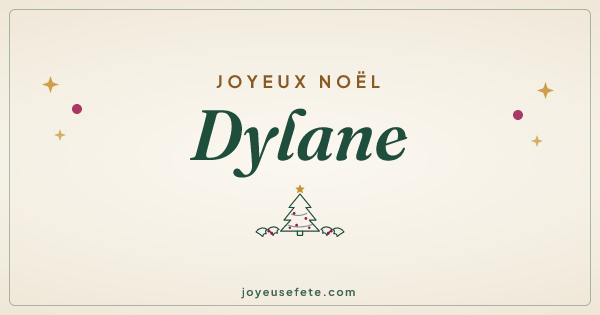 Image « Joyeux Noël Dylane » au format large