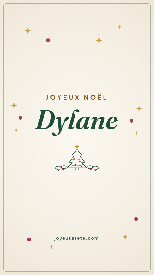 Image « Joyeux Noël Dylane » au format story